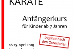 Flyer Anfängerkurs Kinder 2019